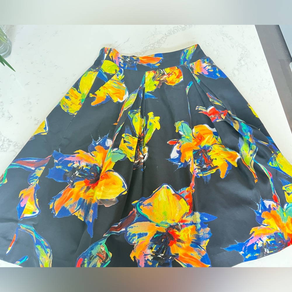 Milly Multicolor Abstract Skirt